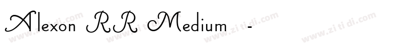 Alexon RR Medium下载字体转换